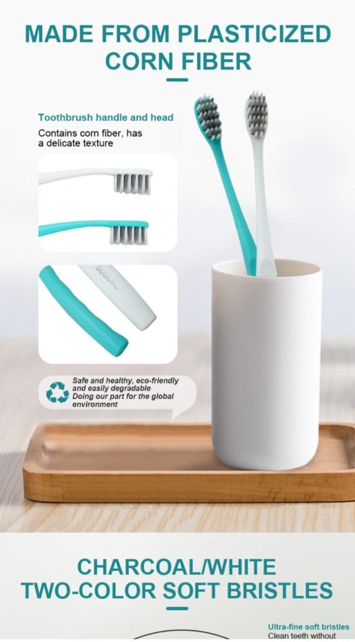 SUDOKU Corn Fiber Toothbrush –  Set of 3 - Image 2